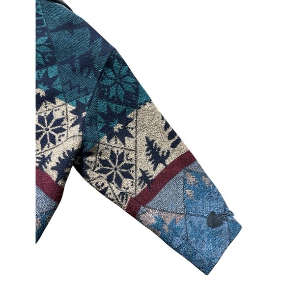 Katy D Kathryn Deene Blanket Coat Toggle Wool Blend Mountain Print Sz 22/24 - Picture 8 of 14